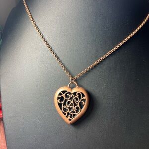 Copper Heart Pendant Necklace